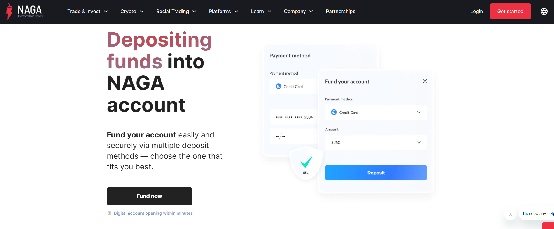 NAGA Deposit and Withdrawal