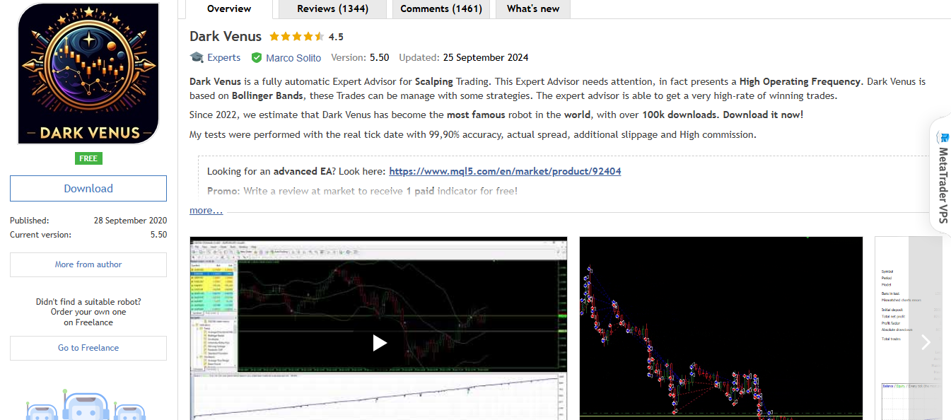 Dark Venus Forex Robot Traders for South Africa