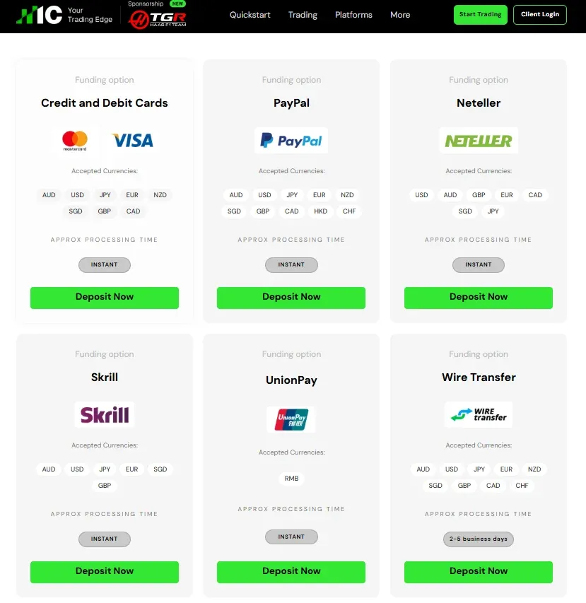 How to make an IC Markets Deposit step 3
