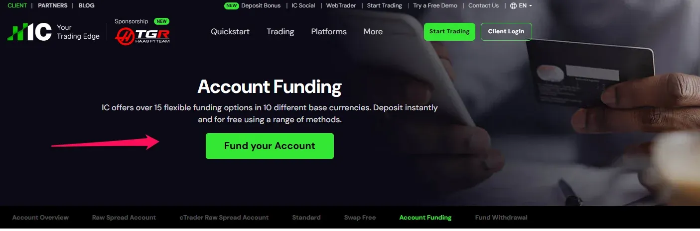 How to make a Deposit step 2