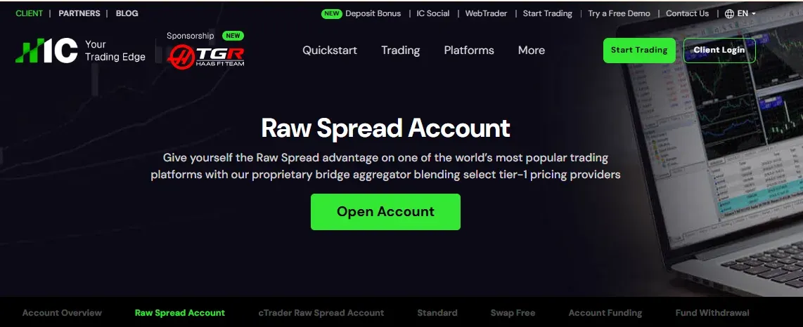 Raw Spread Account