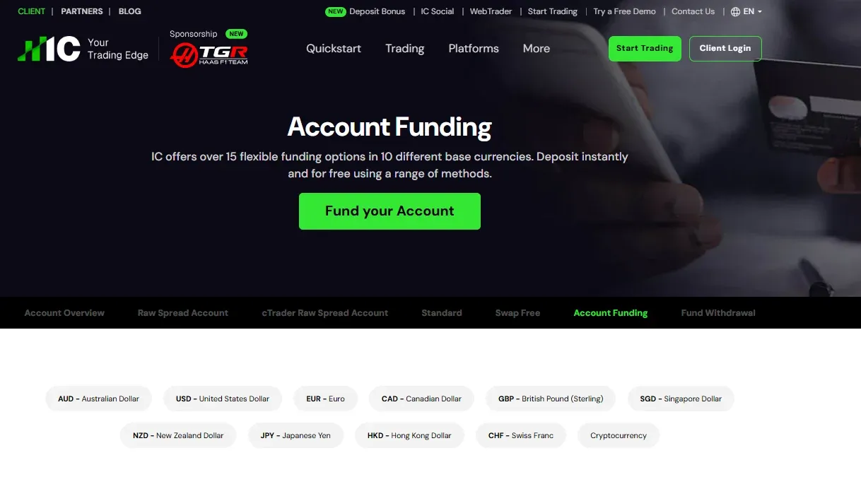 Base Account Currencies and Basic Order Types