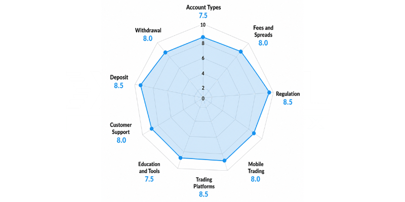 Traders Trust Spider Chart