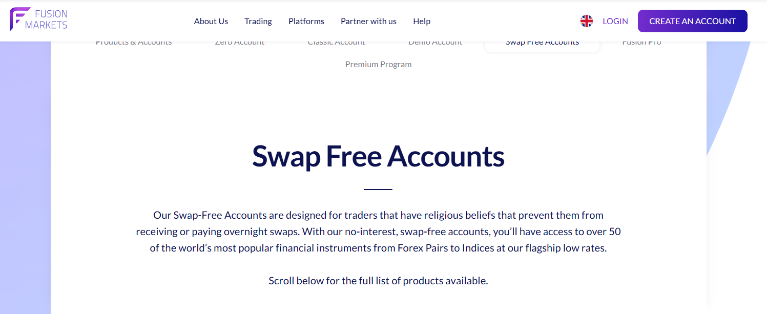 Swap-Free Account