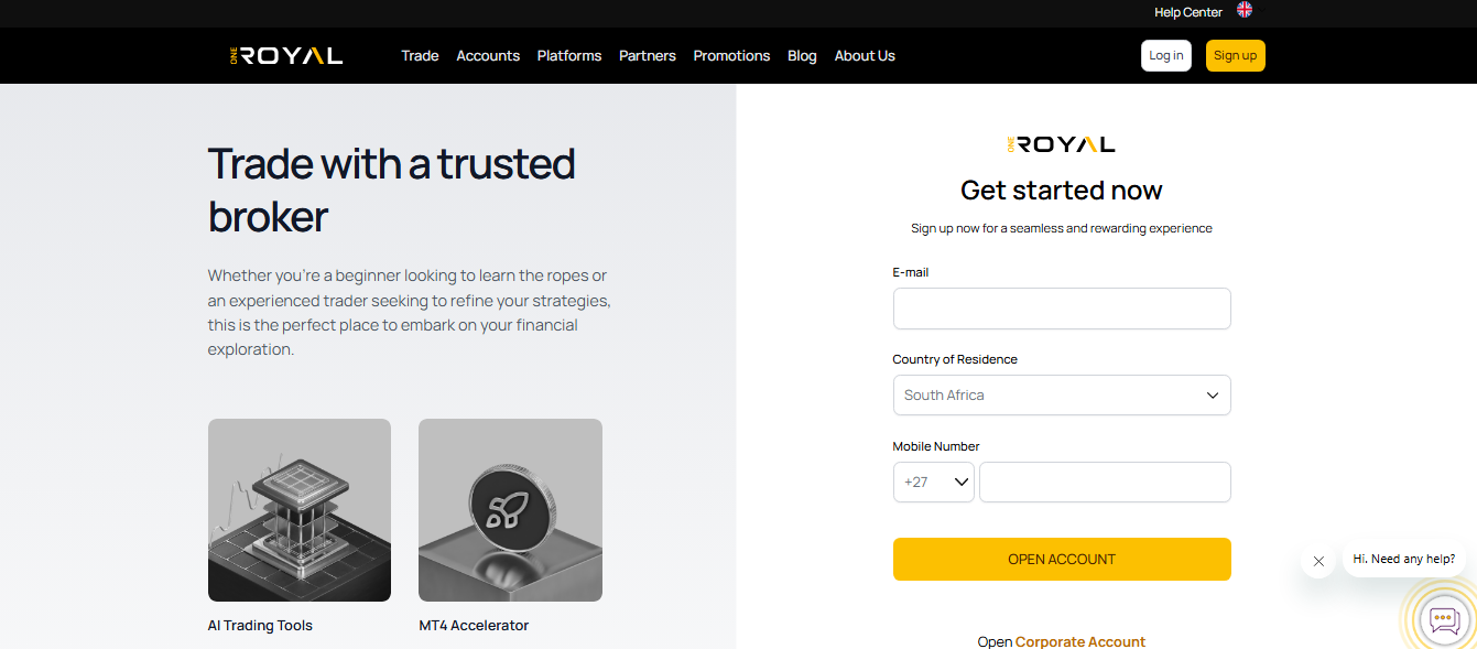 OneRoyal Open Account