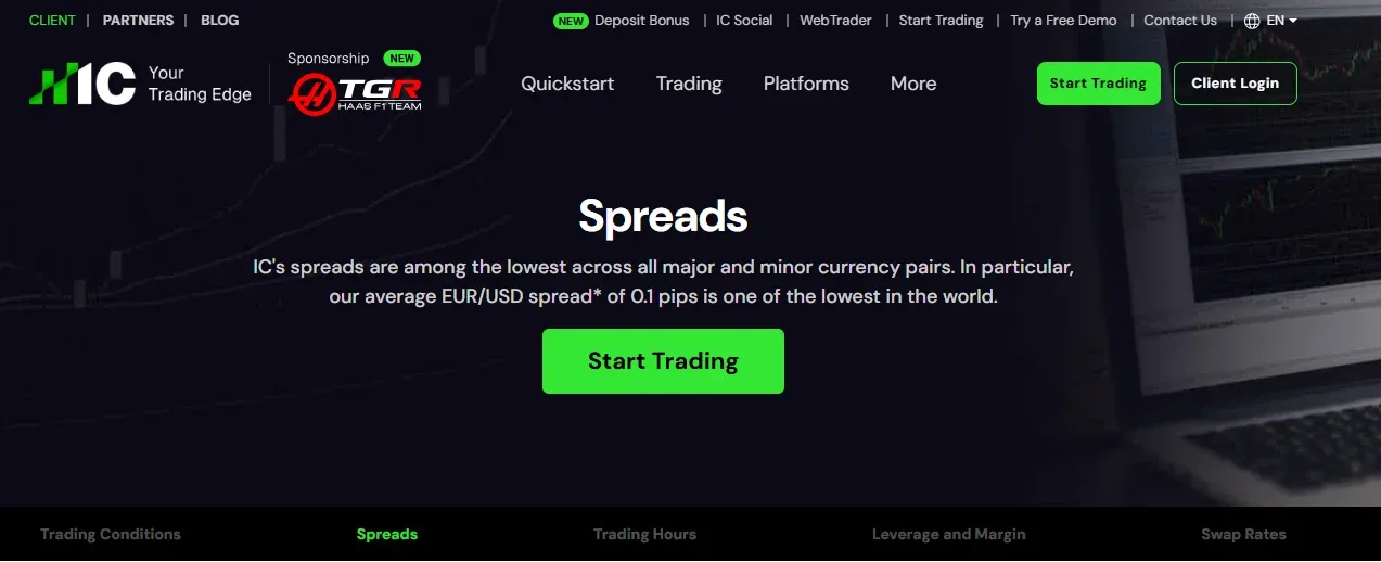 IC Markets Fees, Spreads, and Commissions
