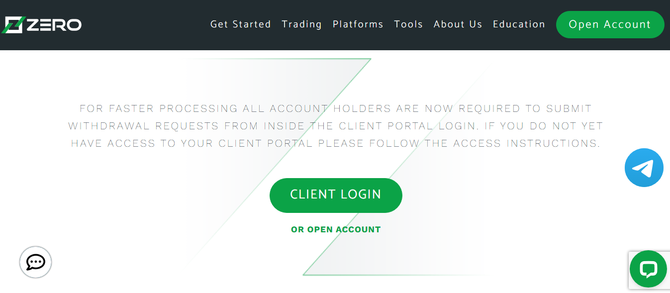 Zero Markets Withdrawals