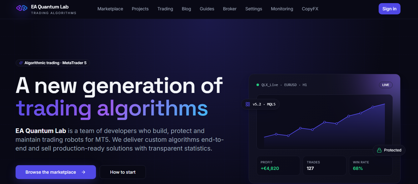 EA Quantum Lab Forex Robot Traders for South Africa