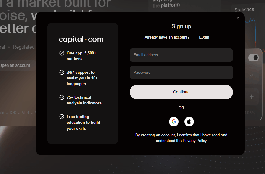 Step 2 &ndash; Create an account