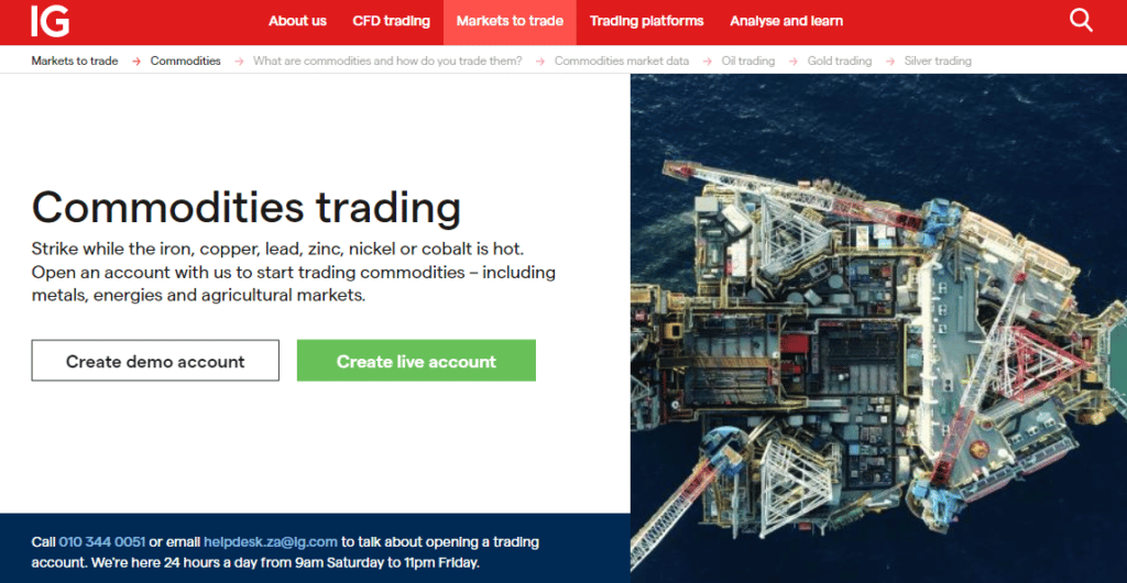 IG Commodities Trading