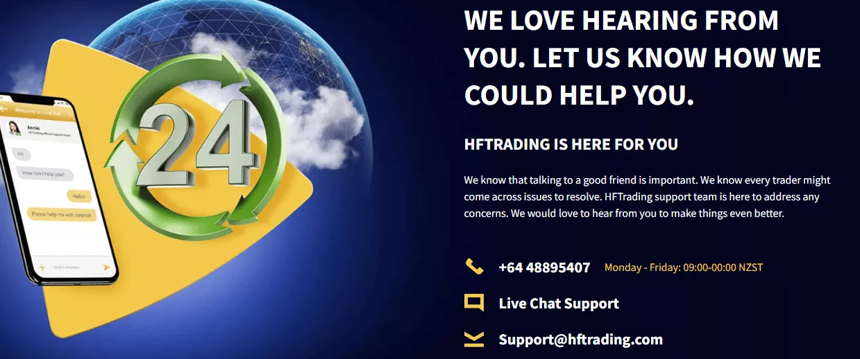 HFTrading Customer support