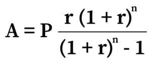 Formula amortisation of debt