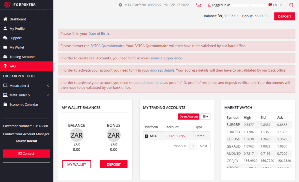 How to Open an IFX Account - Step 4