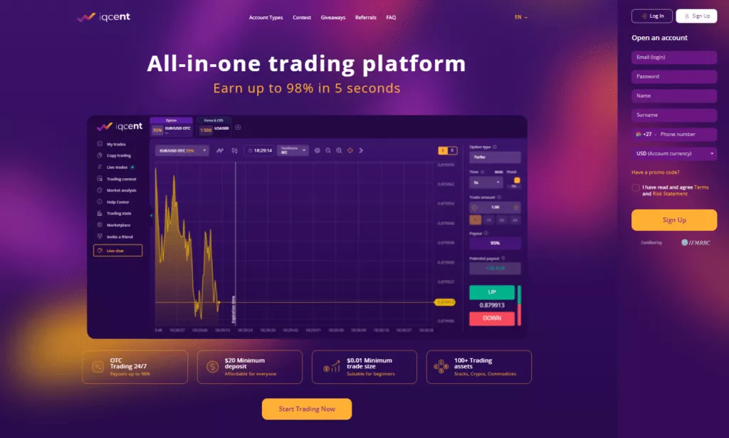 IQCent Trading App