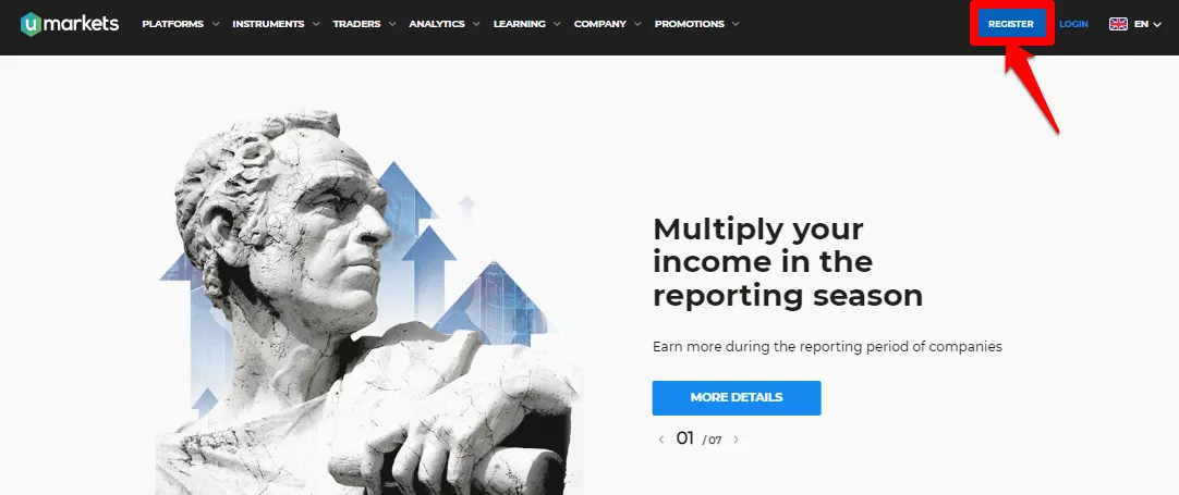How to open a Umarkets account