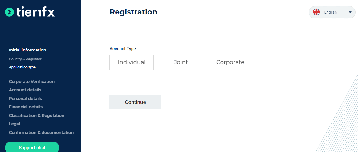 How to open a Tier1FX account step 4