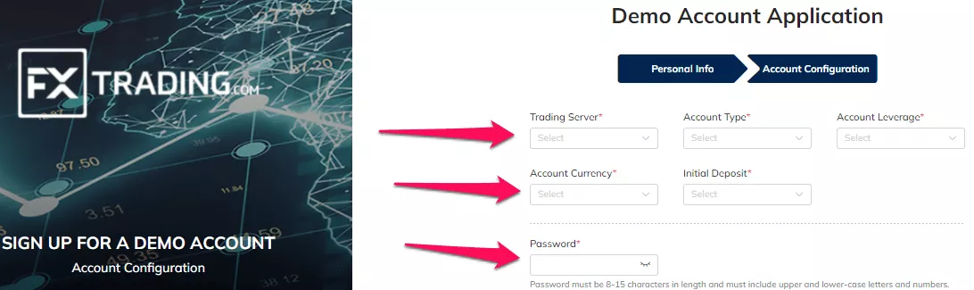 How to Open a FXTrading.com Demo Account Step 3