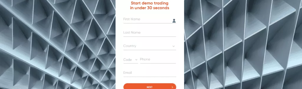 Vantage Demo Account step 2