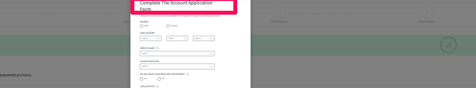 How to make a FXTM Minimum Deposit step 3