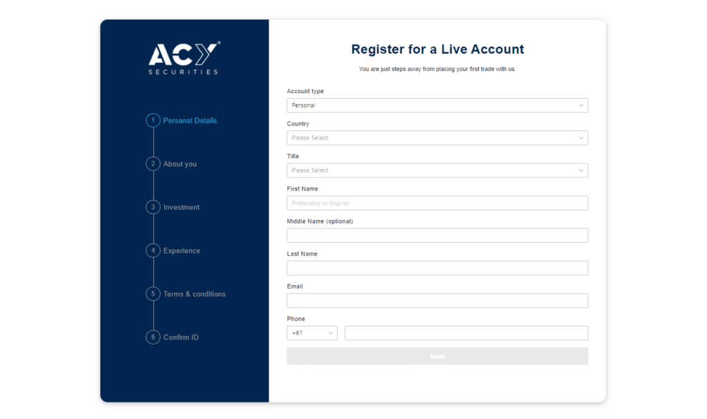 ACY Securities Open Account 2