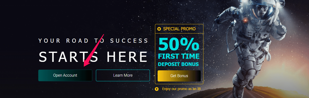How to open an account with 4XCUBE step 1