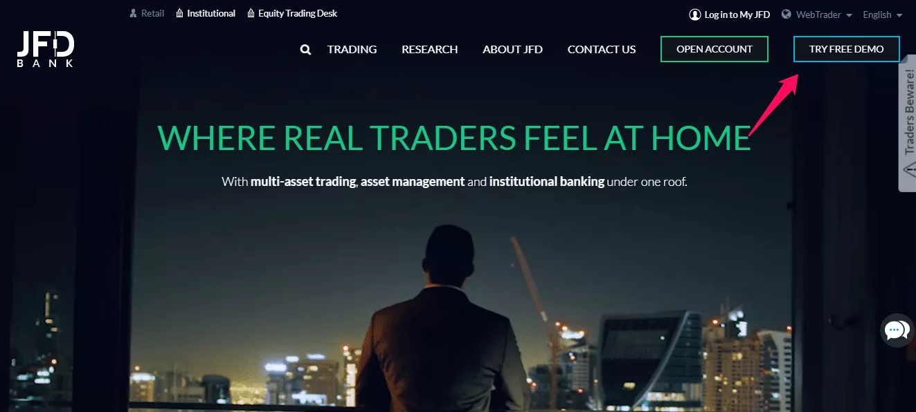 How to set up a JFD Brokers Demo Account &ndash; Step by Step step 1