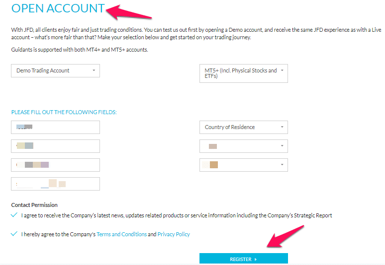 How to set up a JFD Brokers Demo Account &ndash; Step by Step step 2