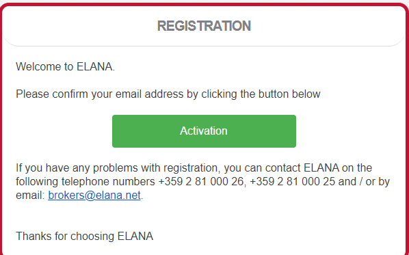 How to open an Elana Trading account step 3