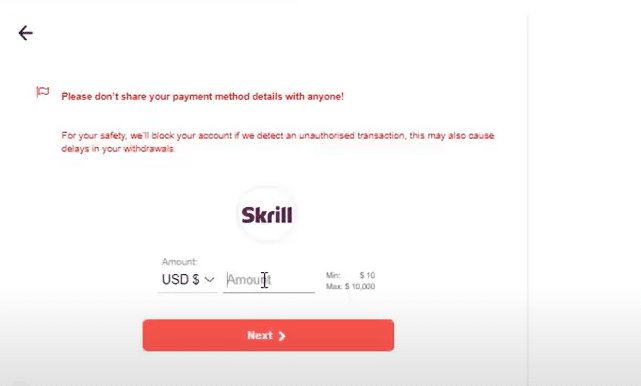 How to deposit the Deriv minimum amount