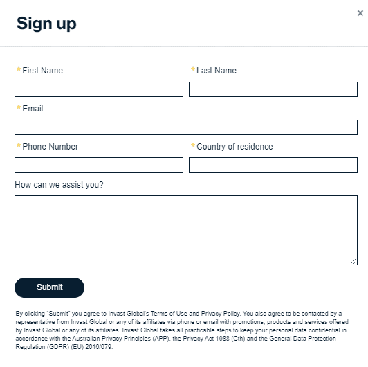 How to Open an Invast Global Trading Account Step 2