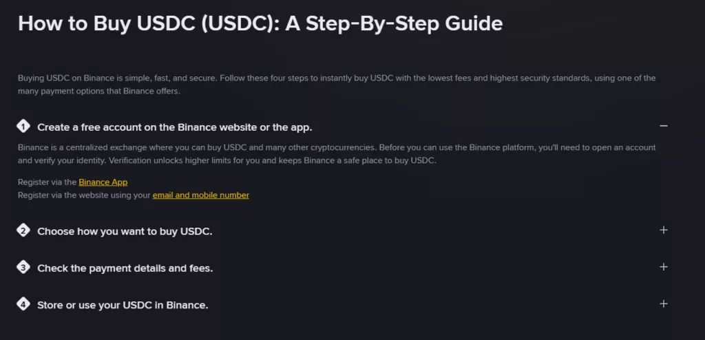 How to buy/sign up and use USD Coin - step by step
