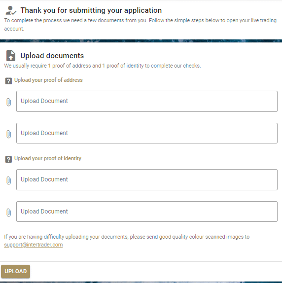 How to Open a InterTrader Trading Account step 9