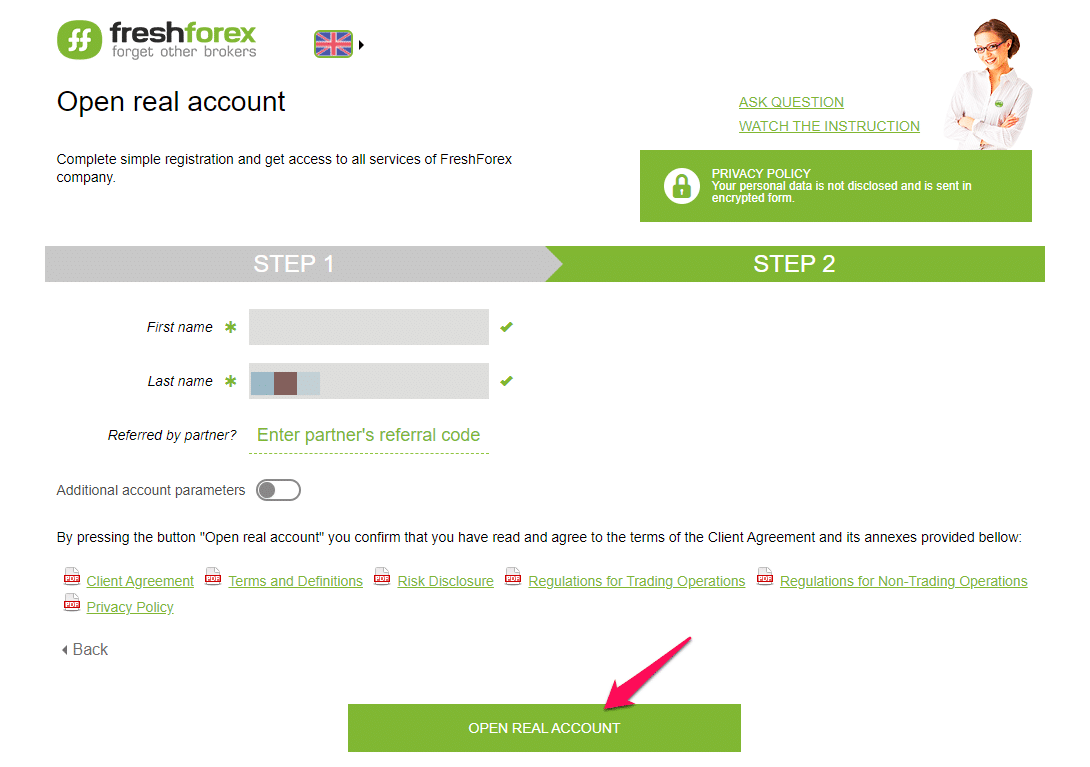 How to set up a freshforex Demo Account &ndash; Step by Step step 2