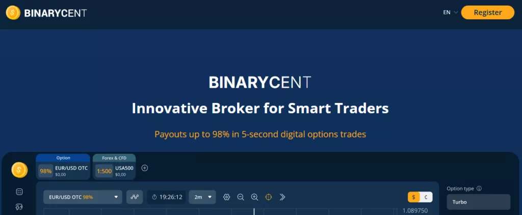BinaryCent binary Options