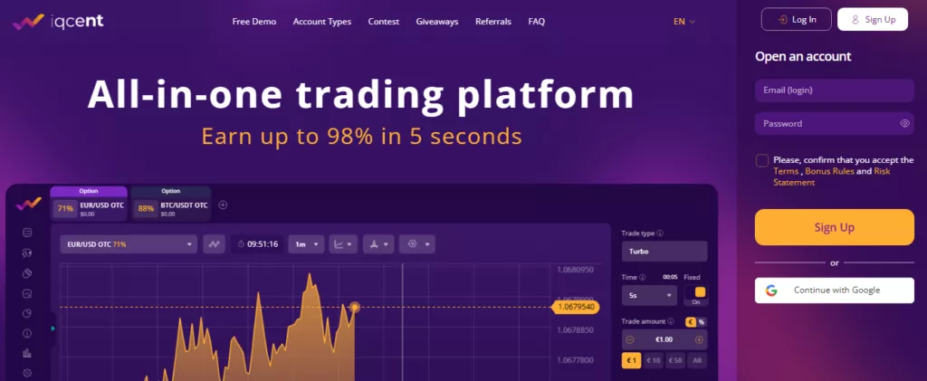 IQCent Binary Options