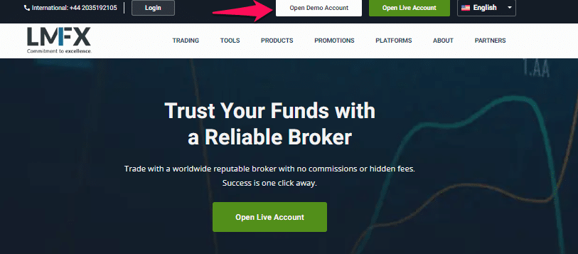 How to set up an LMFX Demo Account &ndash; Step by Step step 1