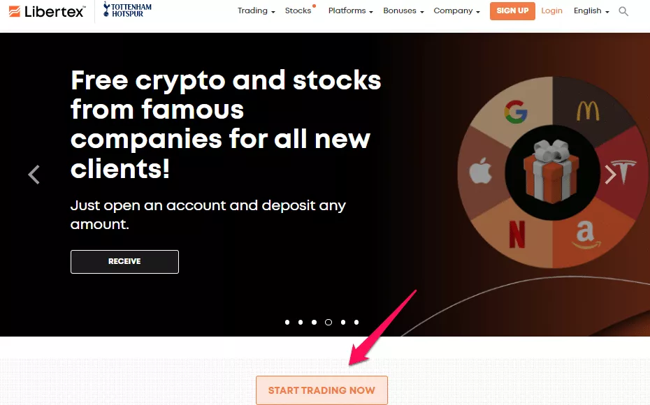 How to open a Libertex trading account step 1