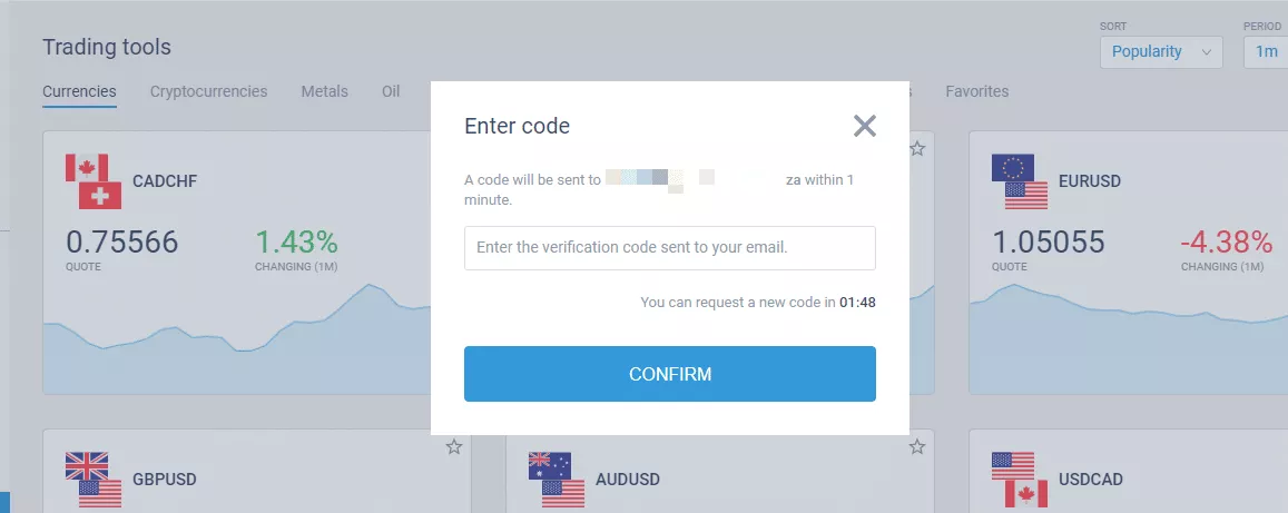How to open a LiteFinance account step 3