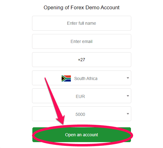 How to set up an InstaForex Demo Account &ndash; Step 3