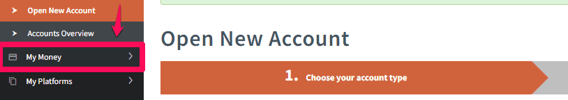 Alpari step by step guide to depositing the minimum amount - step 1