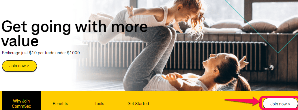How to open a CommSec account step 1