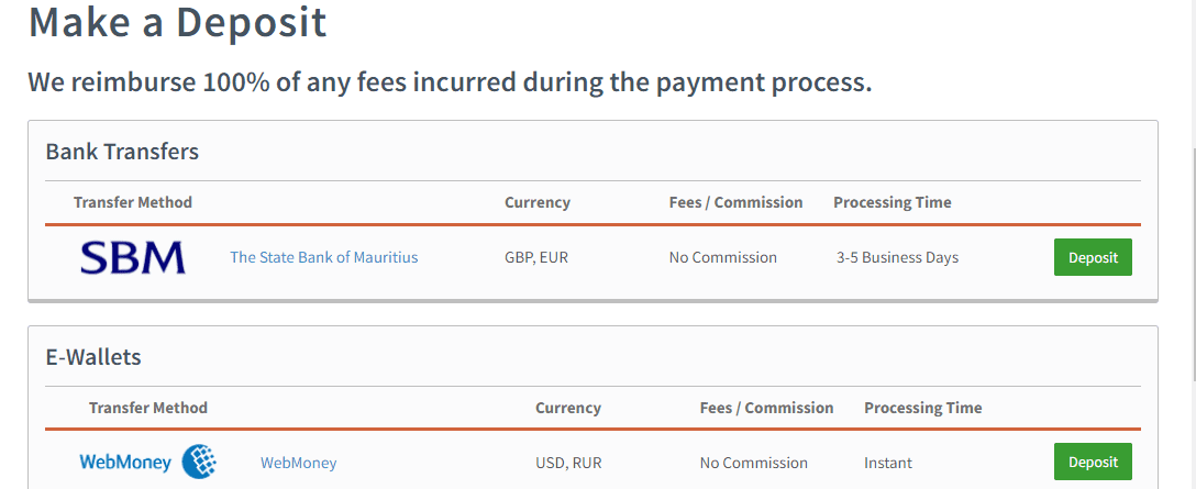 Alpari step by step guide to depositing the minimum amount - step 2