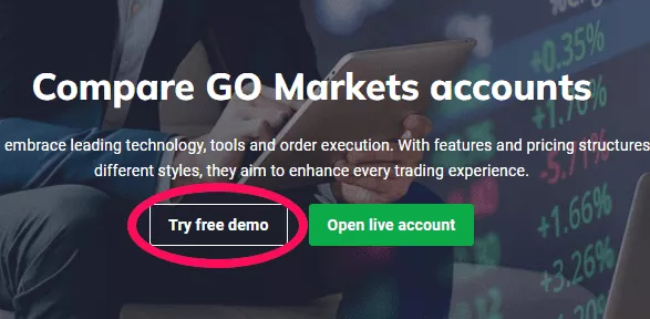 How to set up a Go Markets Demo Account &ndash; Step 1