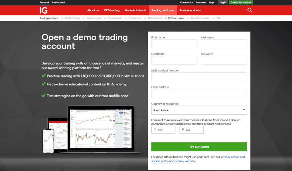 IG Demo Account IG Demo Account