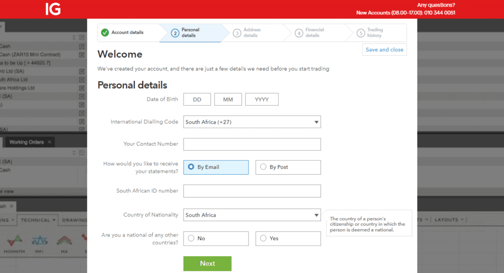 How to Open an IG Trading Account - A Step-by-Step Guide step 3