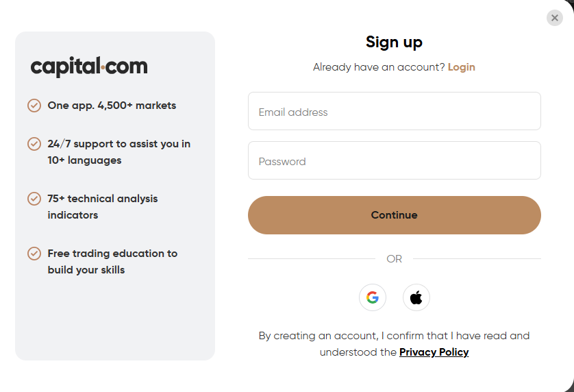 How to Open a Capital.com Account - Step 2