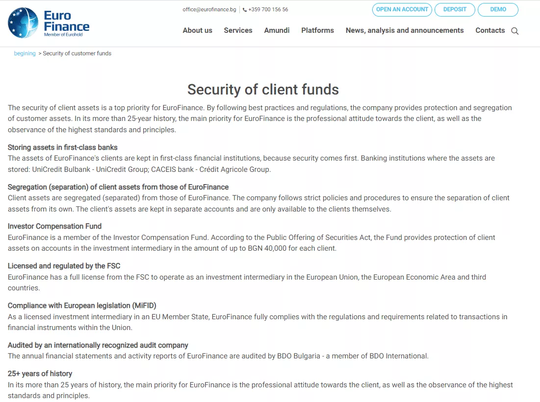 EuroFinance&nbsp; Safety and Security