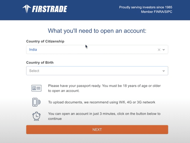 How to Open a Firstrade Account Step 3