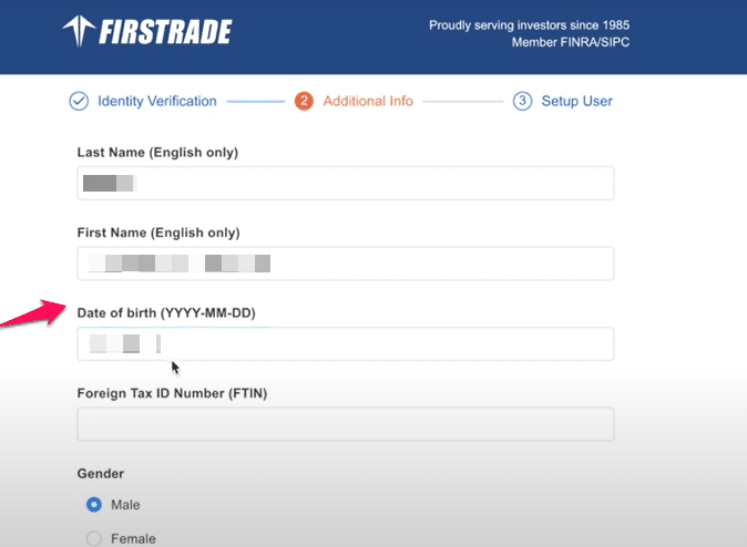 How to Open a Firstrade Account Step 5