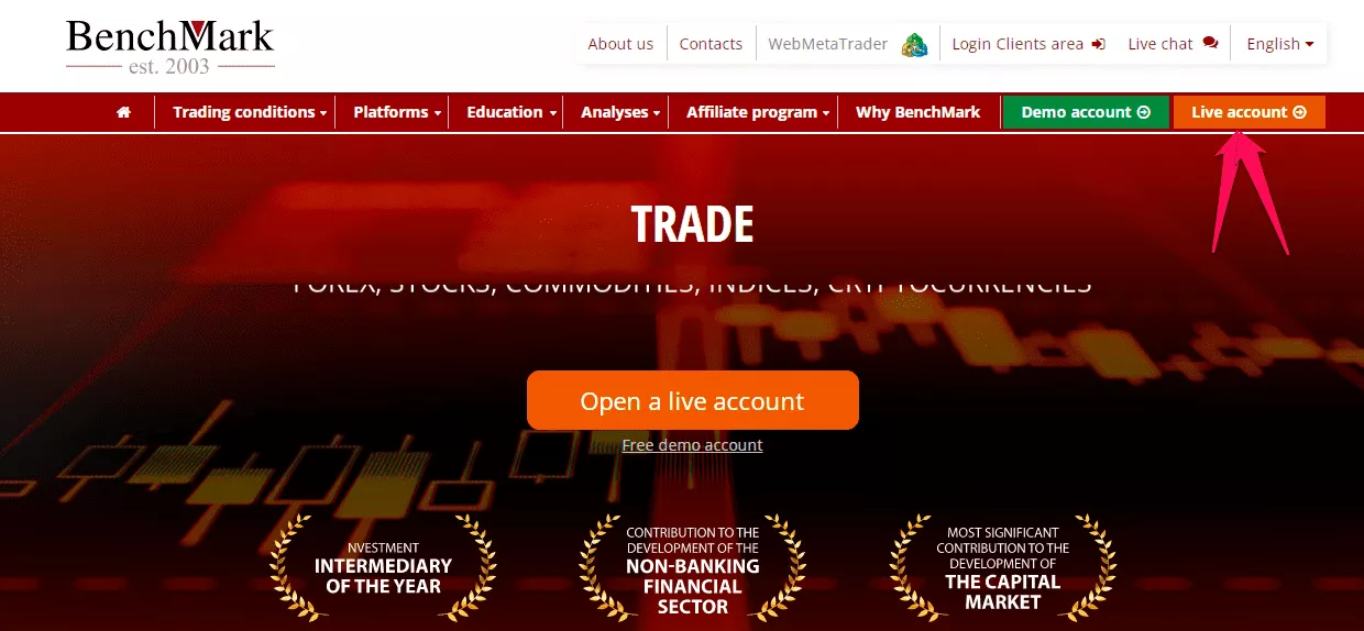 Benchmark Finance Opening an account